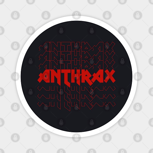 IRON TEXT || METAL ANTHRAX Magnet by LAVA-ROMA-NOVA